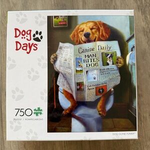 Puzzle - Golden Retriever Reading Newspaper